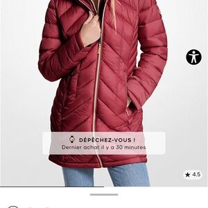 Women's Fushia Puffer Jacket Michael Kors